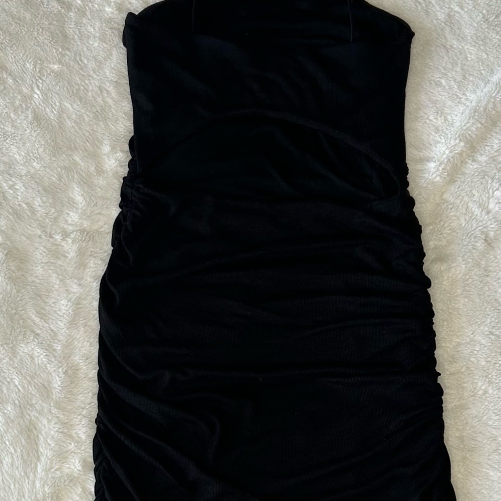Olivaceous Elegant Black Mini Dress